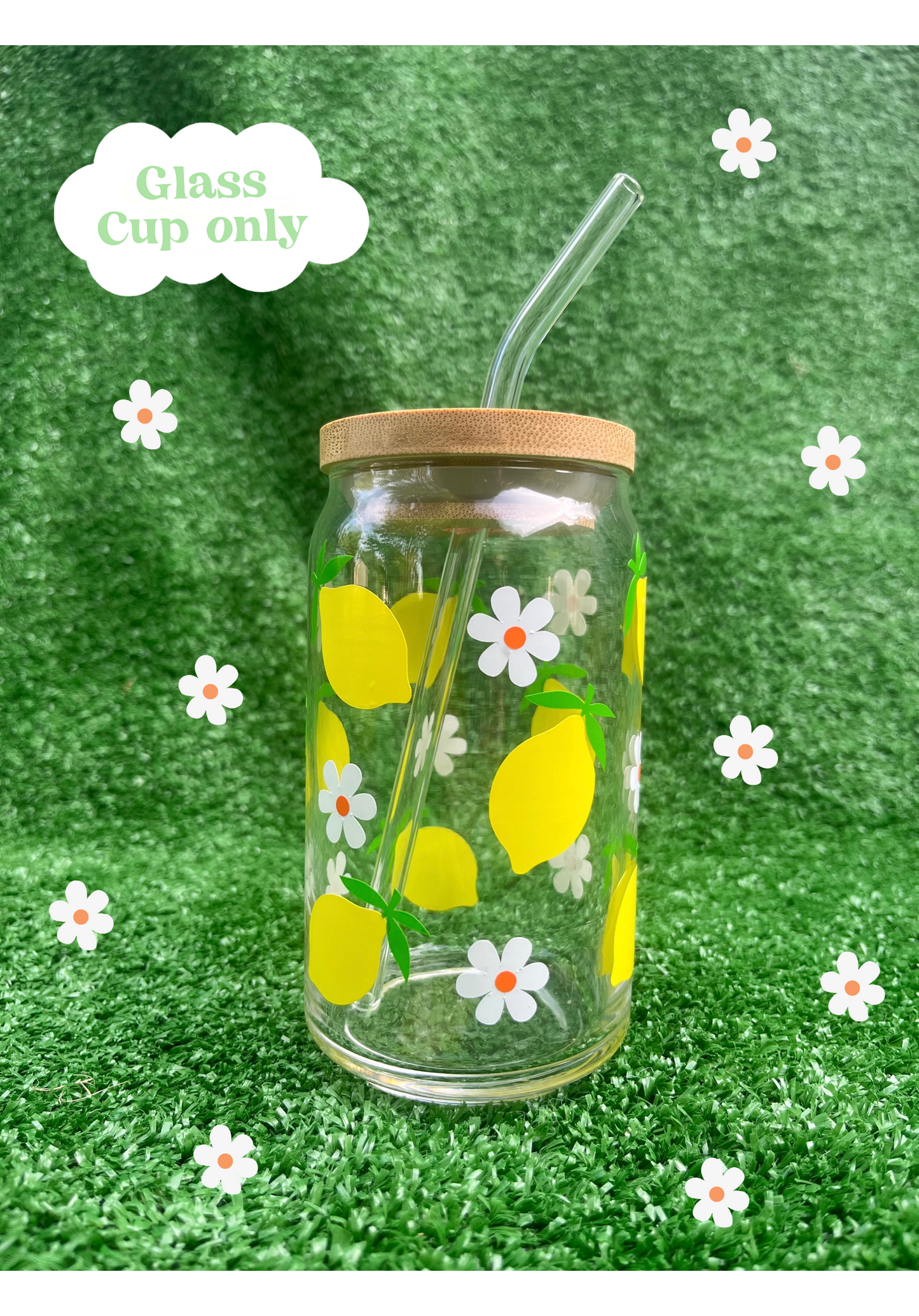 16oz Lemon Glass Cup
