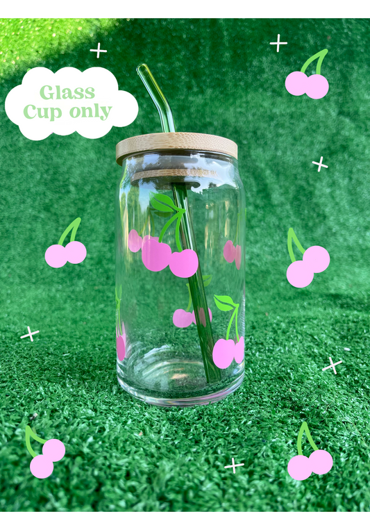 16oz Cherry Glass Cup
