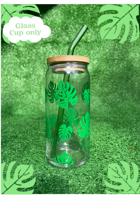 20oz Monstera Glass Cup