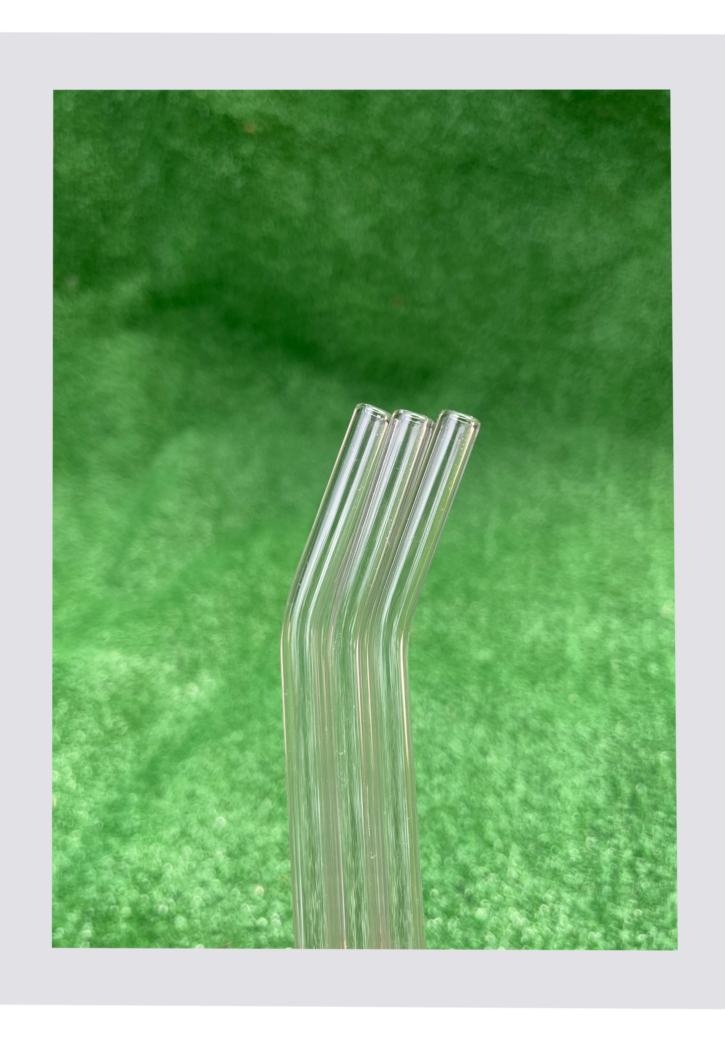 9” Reusable Pink Bent Glass Straw
