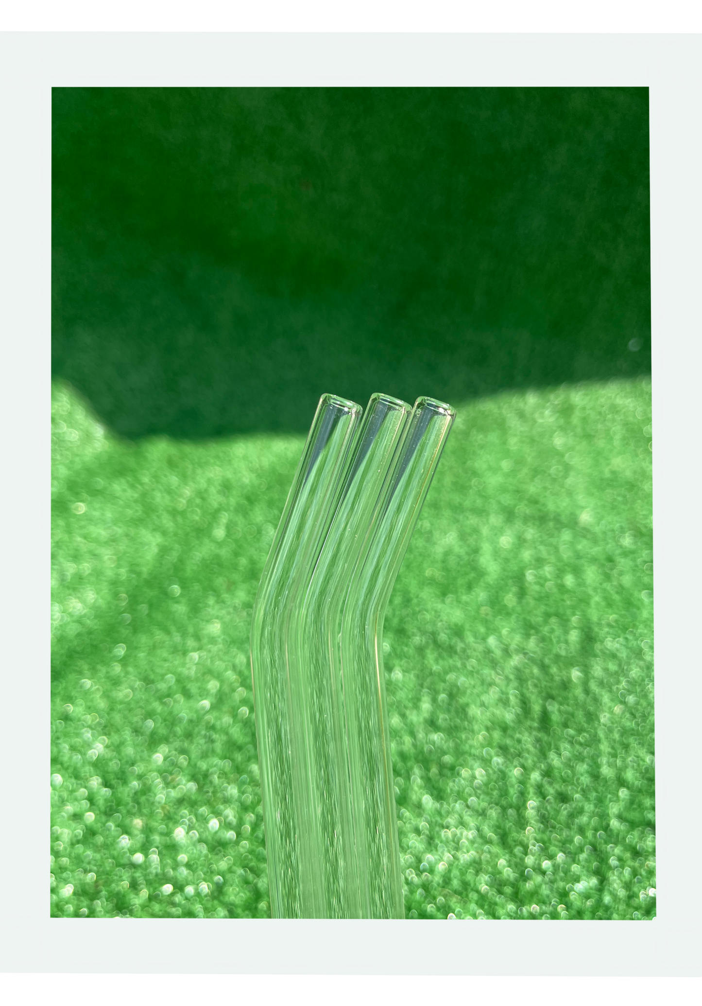 9'' Reusable Clear Bent Glass Straw