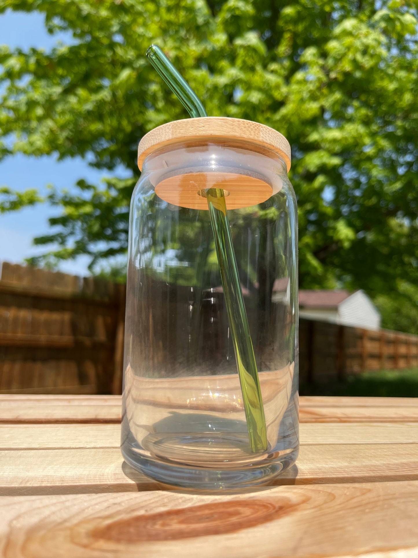 Green Bent Reusable Glass Straw