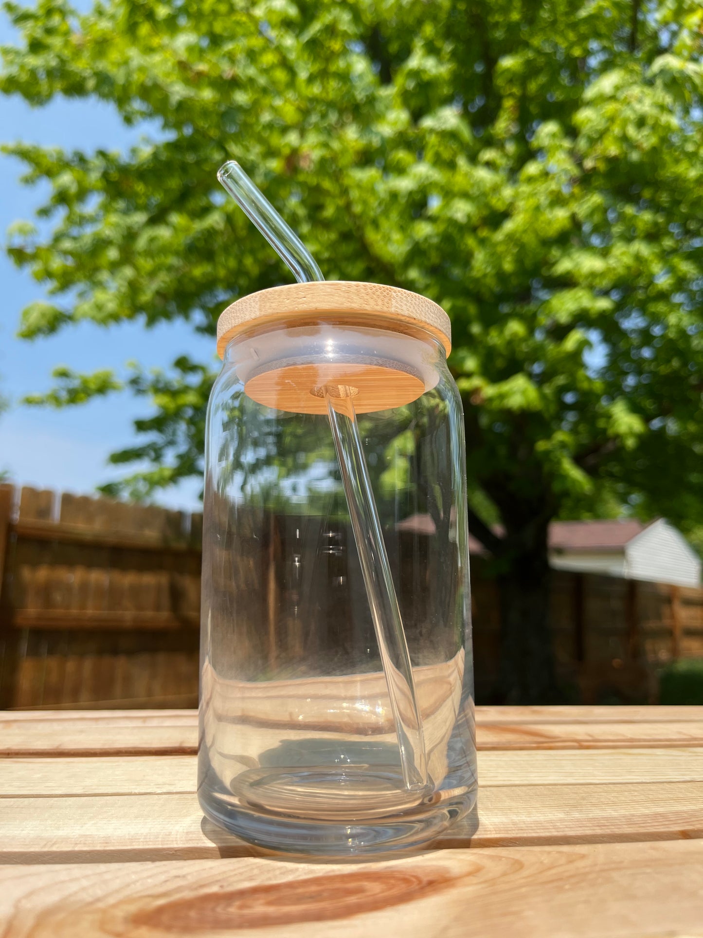 Clear Bent Glass Straw
