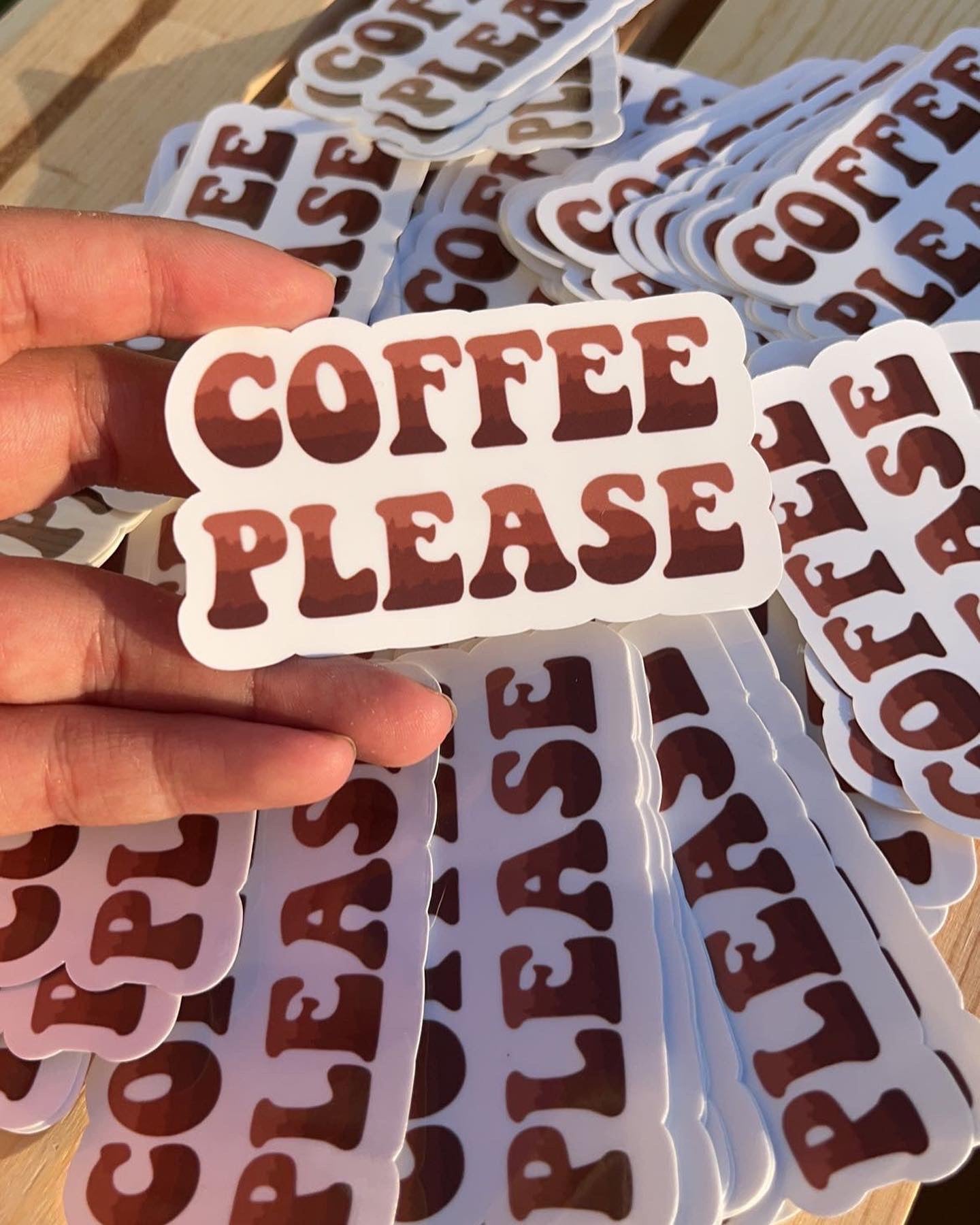 Coffee please sticker