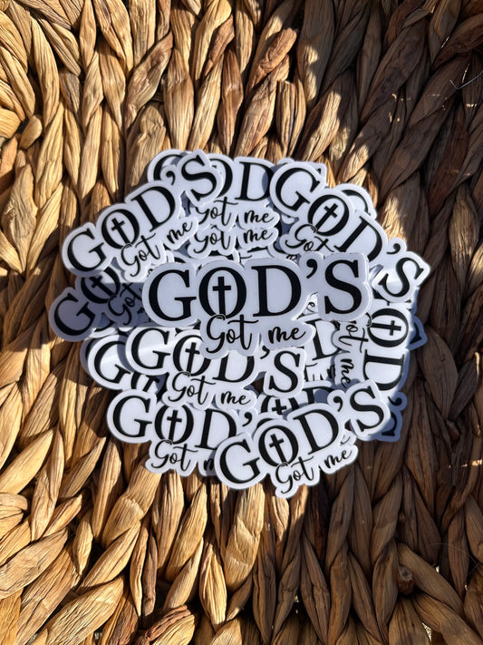 “God’s Got me” sticker