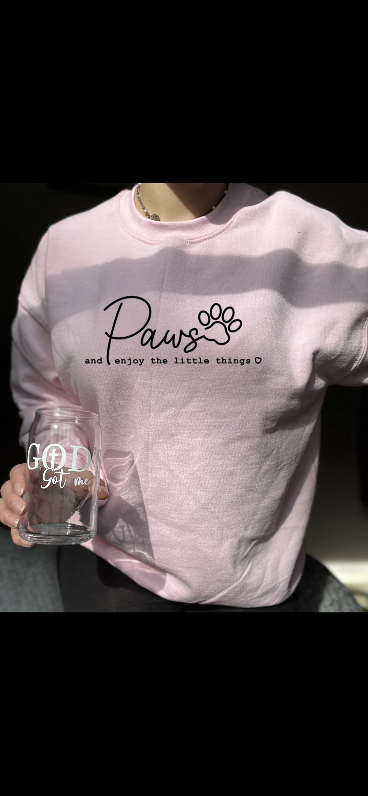 Paws and enjoy the little things crewneck