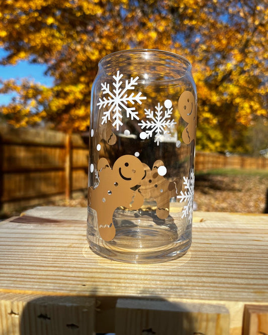Gingerbread Glass Can